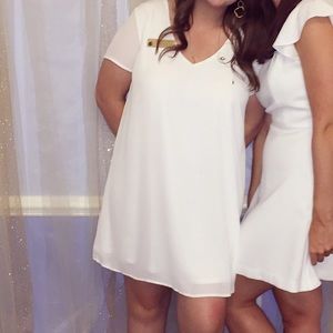 Lulus white shift dress